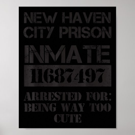 Poster Funny Halloween New Haven City Prisoner Costume (Devant)