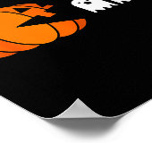 Poster Funny Halloween Pumpkin Eating Ghost, Gamer Men Wo (Coin)