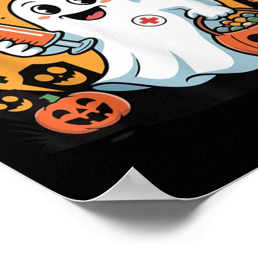 Poster Funny Halloween Quote Say Boo To The Flu Cool Vacc (Coin)