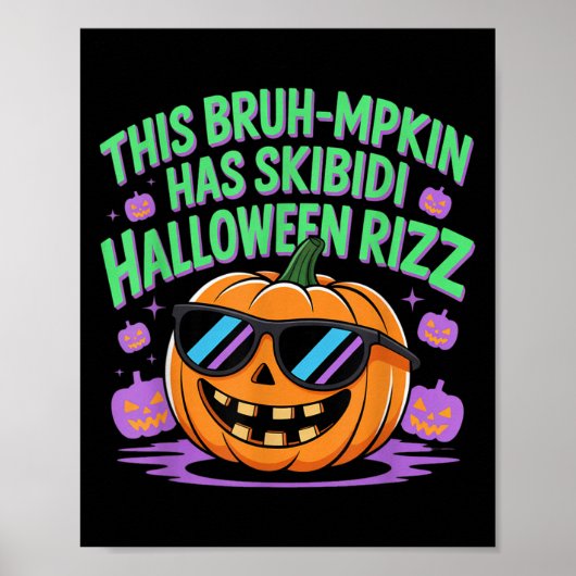 Poster Funny Halloween Slang Halloween Rizz (Devant)