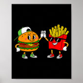 Poster Funny Hamburger French Fries Combo Snacks Fast Foo (Devant)