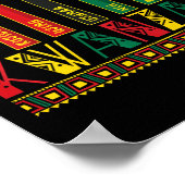 Poster Funny Happy Kwanzaa Kinara Principes bougies Pan (Coin)