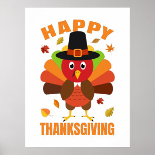 Poster Funny Happy Thanksgiving Day