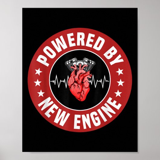 Poster Funny Heart Transplant Survivor Quote Living Heart (Devant)