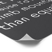 Poster Funny Hiking Over Math Humor Mountains Vs Equation (Coin)