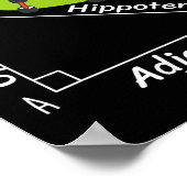 Poster Funny Hipo Géométrie Hypotenuse Math Boy Gir (Coin)