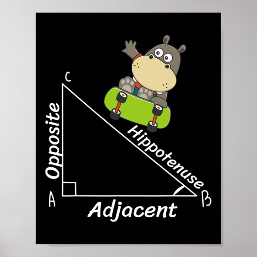 Poster Funny Hipo Géométrie Hypotenuse Math Boy Gir (Devant)