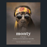 Poster Funny Hippie Chien Portrait - Ajouter le nom de vo<br><div class="desc">Ajoutez le nom de votre chien à cette affiche Funny Hippie Portrait chien! Ce portrait personnalisé est la façon parfaite de montrer à votre petit un peu d'amour. Le design amusant et rétro fera sourire n'importe quel amoureux des chiens. Ajoutez le nom de votre ami en fureur à l'affiche du...</div>