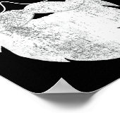 Poster Funny Hipster Santa Face With Hat Beard & Gles (Coin)