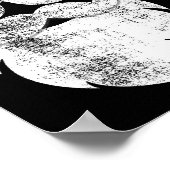 Poster Funny Hipster Santa Face With Hat Beard &amp; Gles (Coin)