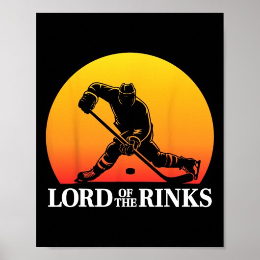 Poster Funny Hockey Player Rink Pun  (Devant)