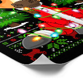 Poster Funny Horse Christmas Lights Santa Costume Ugly Xm (Coin)