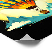 Poster Funny Hot Air Balloon For New Adventures Lovers  (Coin)