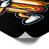 Poster Funny Hot Amoureux des chiens Hotdog Dab Dancing F (Coin)