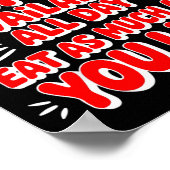 Poster Funny Hot Buffet Available All Day Eat As Much As  (Coin)