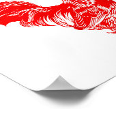 Poster Funny Huge Mens Rooster Graphic (Coin)