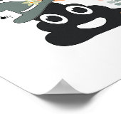 Poster Funny Humour de salle de bain mignon Rétro Hallowe (Coin)