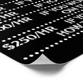 Poster Funny Hvac Tech Hourly Rate Chart Men Women  (Coin)