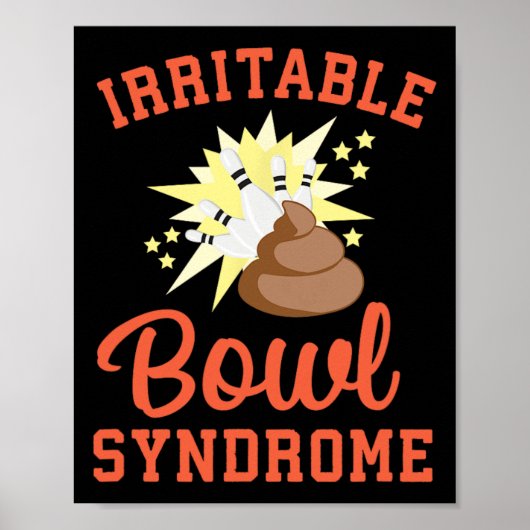 Poster Funny Ibs Pooping Joke Irritable Bowel Syndrome Bo (Devant)