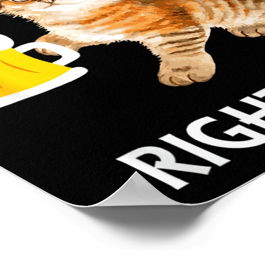 Poster Funny Irish Beer Cat St Patricks Day Drinking With (Coin)