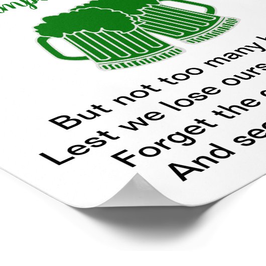 Poster Funny Irish Toast St. Patrick's Day (Coin)