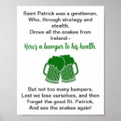 Poster Funny Irish Toast St. Patrick's Day (Devant)