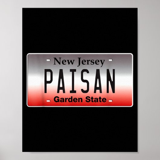 Poster Funny Italian American Flag Paisan Nj New Jersey C (Devant)