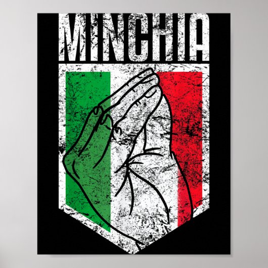Poster Funny Italy Minichia Quotes Sayings Italian (Devant)