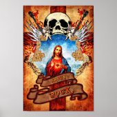 Poster Funny Jesus rock (Devant)