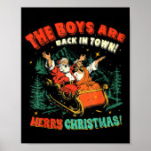 Poster Funny Jesus Santa The Boys Are Back In Town Merry  (Devant)