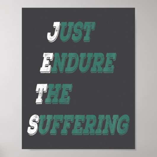 Poster Funny Jets Just Endure The Suffering New York Foot (Devant)