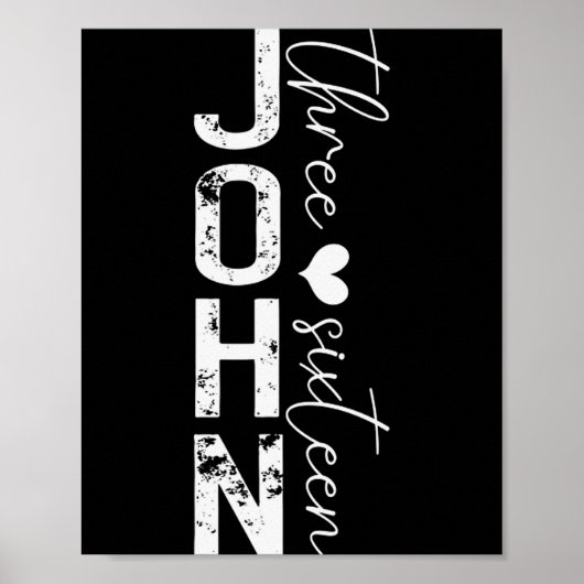 Poster Funny John 3 16 For God So Loved The World  (Devant)