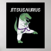 Poster Funny Jujitsu, T-Rex Jiu Jitsu Black Belt (Devant)