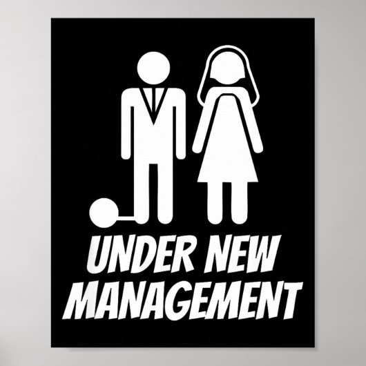 Poster Funny Just Married , Fun Newlywed Gag For Men  (Devant)