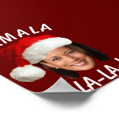 Poster Funny Kamala Harris Face Santa Hat Noël (Coin)