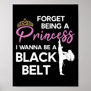 Poster Funny Karate Black Belt Dit Pour Taekwondo Girl