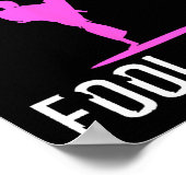 Poster Funny Karate Design Pour Femmes Filles Karate Kick (Coin)