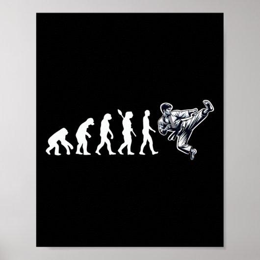 Poster Funny Karate Evolution Martial Arts Lover Karate B (Devant)