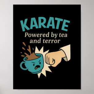 Poster Funny Karate Humour Martial Powered