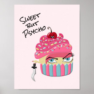 Poster Funny Kawaii Food Art Cute Halloween Cupcake