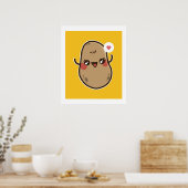 Poster Funny Kawaii Potato Cute Girls Ado Graphics Cadeau (Cuisine)