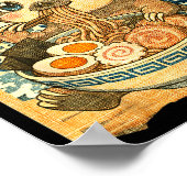 Poster Funny Kawaii Sloth Ramen Noodle Bowl Japanese Wave (Coin)