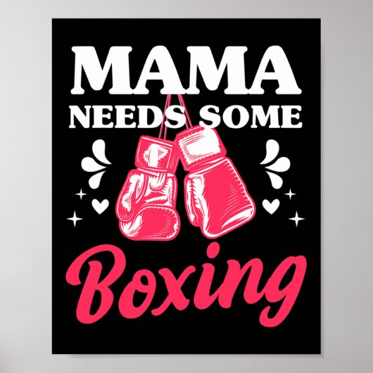 Poster Funny Kickboxing Mama Needs Some Boxing Training G (Devant)