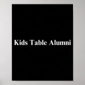 Poster Funny Kids Table Alumni Thanksgiving Novelty Humor (Devant)