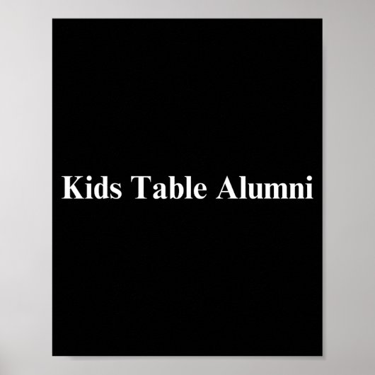 Poster Funny Kids Table Alumni Thanksgiving Novelty Humor (Devant)