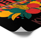 Poster Funny Kinara Sept bougies Kwanzaa Célébration 2 (Coin)