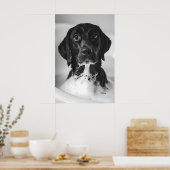 Poster Funny Labrador Bubble Bath Print, Quirky Bathroom (Cuisine)