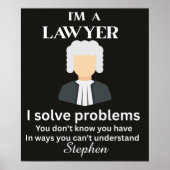 Poster Funny lawyer quote personalized graduation  (Devant)