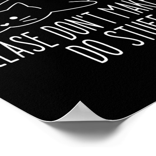 Poster Funny Lazy Cat Please Don't Make Me Do Stuff Cool  (Coin)