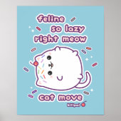 Poster Funny Lazy Cat Pun (Devant)